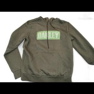 Oakley Green Hooded Sweatshirt size xs unisex